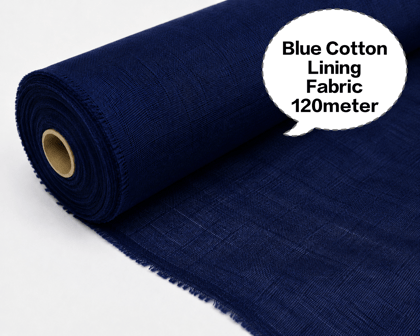 Blue Cotton Lining Fabric, Neeli Cotton Lining Kapda, Neela Cotton Astar Kapda, Neeli Lining Batte, Blue Cotton Inner Fabric 120meter 