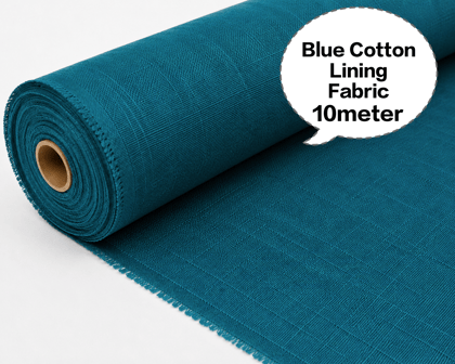 Blue Cotton Lining Fabric, Neeli Cotton Lining Kapda, Neela Cotton Astar Kapda, Neeli Lining Batte, Blue Cotton Inner Fabric 10meter 