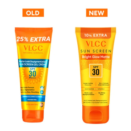 VLCC Matte Look Depigmentation Sunscreen SPF 30 PA+++ Gel creme, Non Greasy, Reduce Pigmentation (110g)