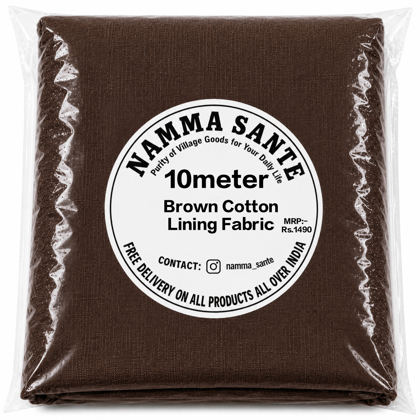 Brown Cotton Lining Fabric, Brown Cotton Astar Ka Kapda, Brown Cotton Astara Batte, Brown Cotton Asthar Thuni, Brown Cotton Laining Gudda 10meter 