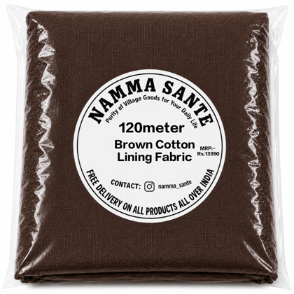 Brown Cotton Lining Fabric, Brown Cotton Astar Ka Kapda, Brown Cotton Astara Batte, Brown Cotton Asthar Thuni, Brown Cotton Laining Gudda 120meter 