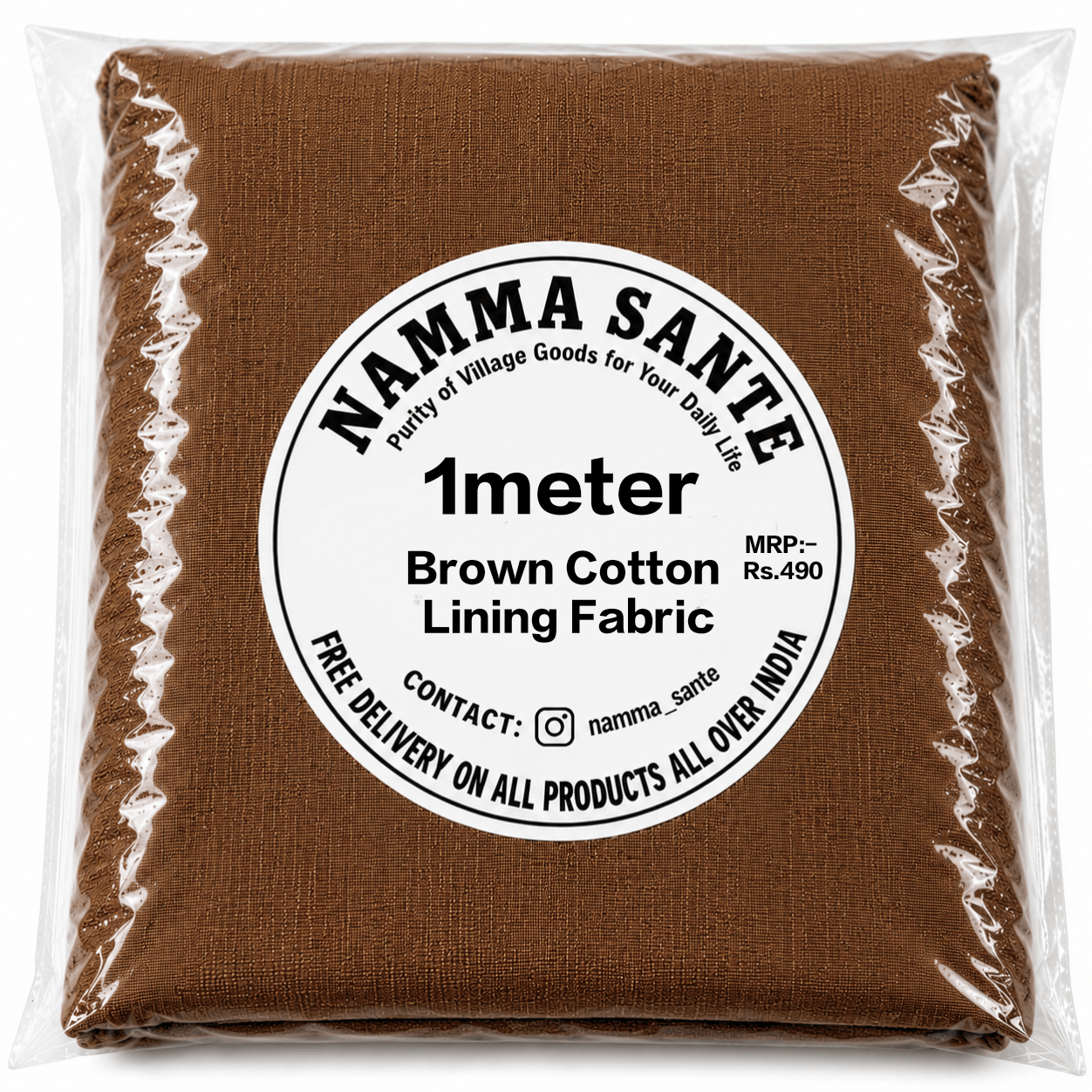 Brown Cotton Lining Fabric, Brown Cotton Astar Ka Kapda, Brown Cotton Astara Batte, Brown Cotton Asthar Thuni, Brown Cotton Laining Gudda 1meter