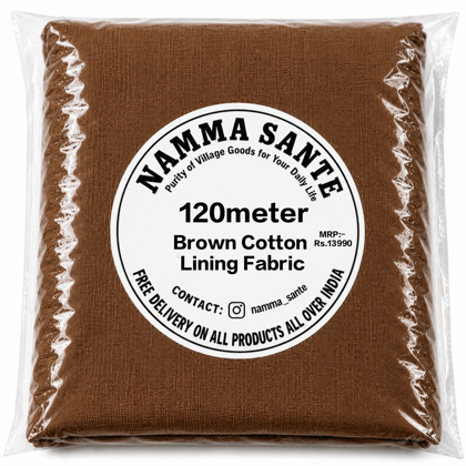 Brown Cotton Lining Fabric, Brown Cotton Astar Ka Kapda, Brown Cotton Astara Batte, Brown Cotton Asthar Thuni, Brown Cotton Laining Gudda 120meter 