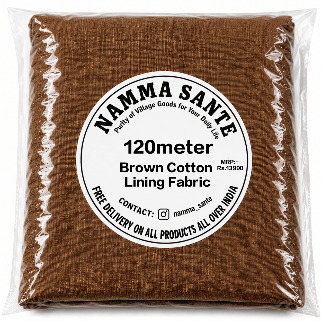 Brown Cotton Lining Fabric, Brown Cotton Astar Ka Kapda, Brown Cotton Astara Batte, Brown Cotton Asthar Thuni, Brown Cotton Laining Gudda 120meter