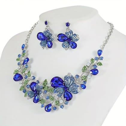 Fashion Necklace Jewellery Set for Women Latest Stylish Design Fancy Crystal by Shining Diva