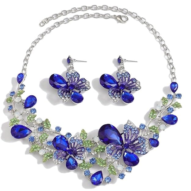 Fashion Necklace Jewellery Set for Women Latest Stylish Design Fancy Crystal by Shining Diva