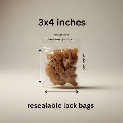 3x4 inch ziplock pouches (pack of 200)