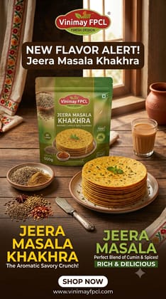 Vinimay Brand - Vacuum Pack Jeera Masala Khakhara - 200 gram