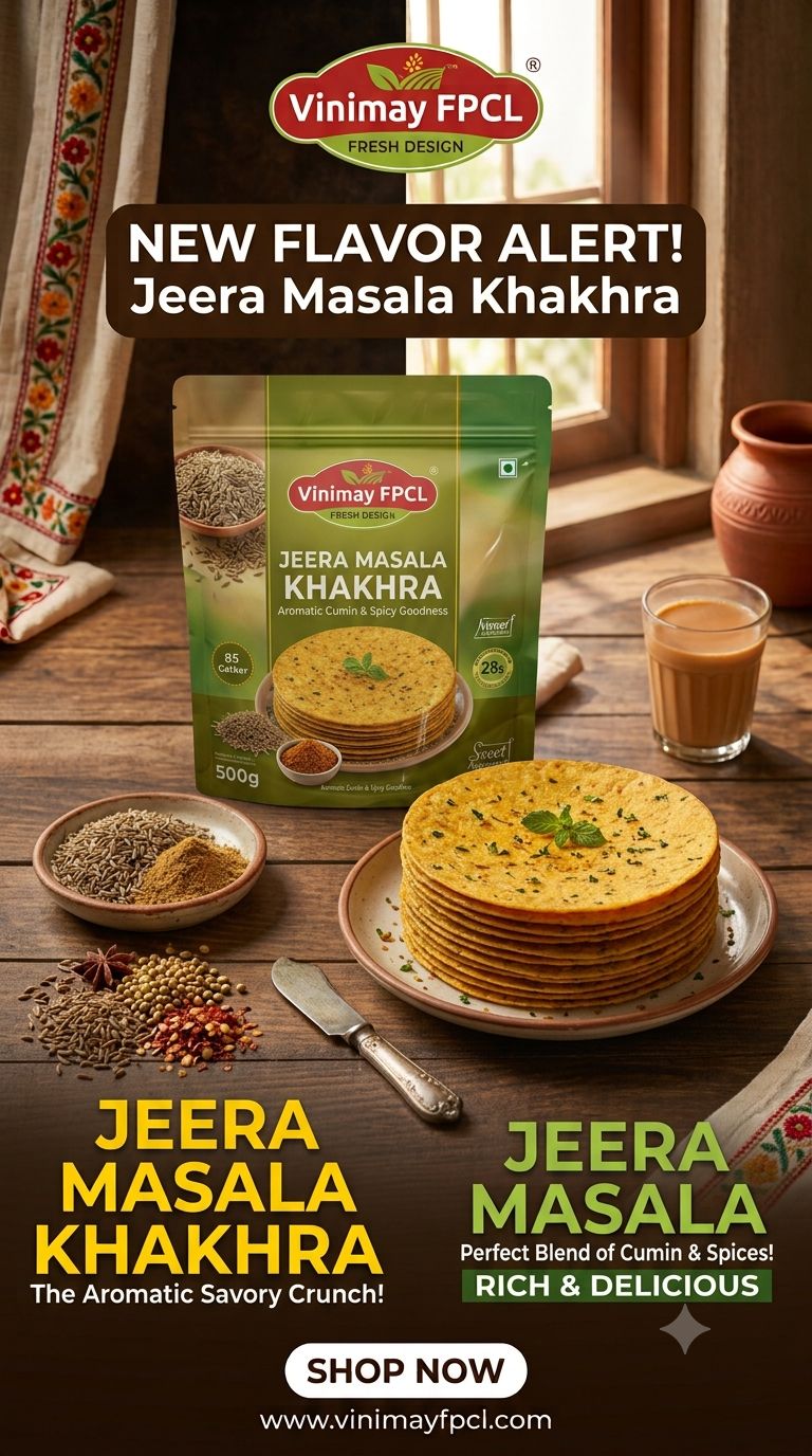 Vinimay Brand - Vacuum Pack Jeera Masala Khakhara - 200 gram