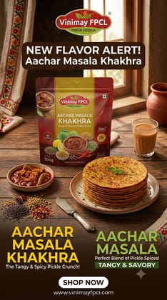 Vinimay Brand - Vacuum Pack Aachar Masala Khakhara - 200 gram