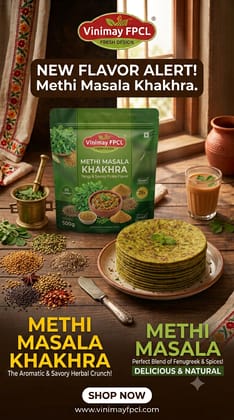 Vinimay Brand - Vacuum Pack Methi Khakhara - 200 gram