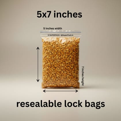 5x7 inch ziplock bag (pack of 100)