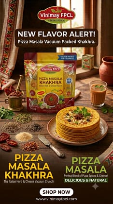 Vinimay Brand - Vacuum Pack Pizza Khakhara - 200 gram