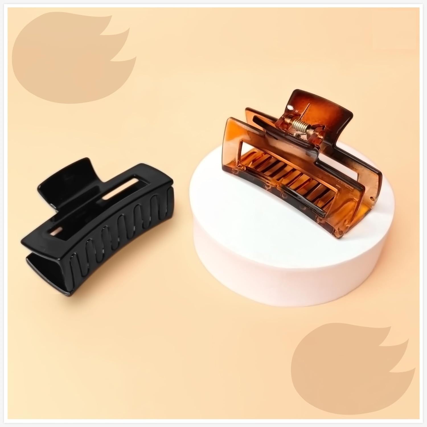 Plastic Hair Claw Clip Set of 2pcs