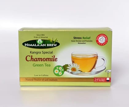 Himalayan Brew – Kangra Special Chamomile Green Tea Bags (25 Bags)