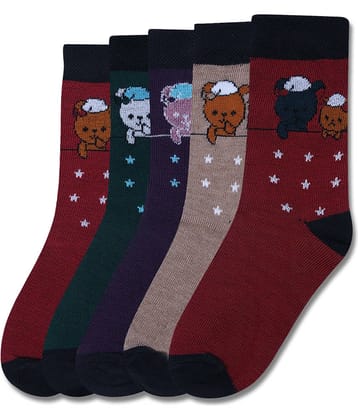 Dollar Multicolor Cotton Blend Boy's Ankle Length Socks ( Pack of 5 )