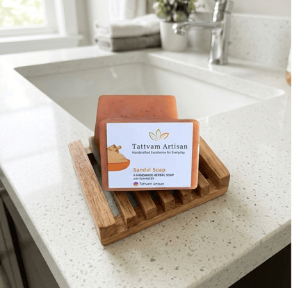 Tattvam Artisan Handcrafted Sandal Herbal Soap with Essential Oil
