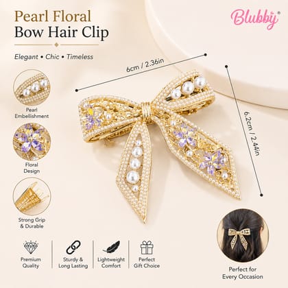 Pack of 1 Metal Bow Hair Claw Clip