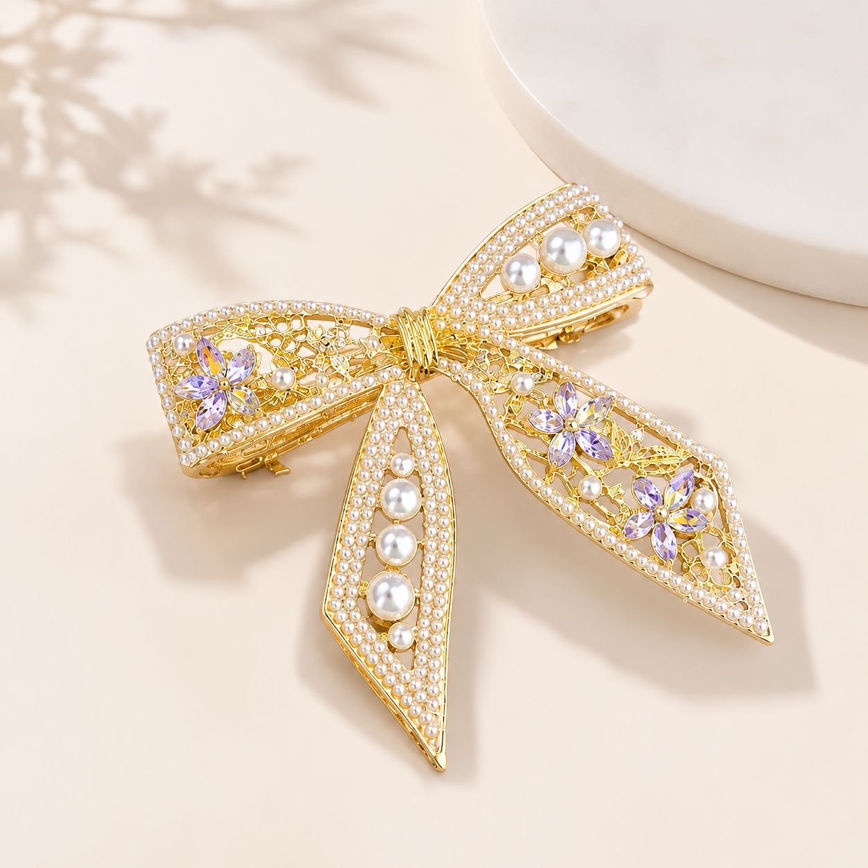 Pack of 1 Metal Bow Hair Claw Clip