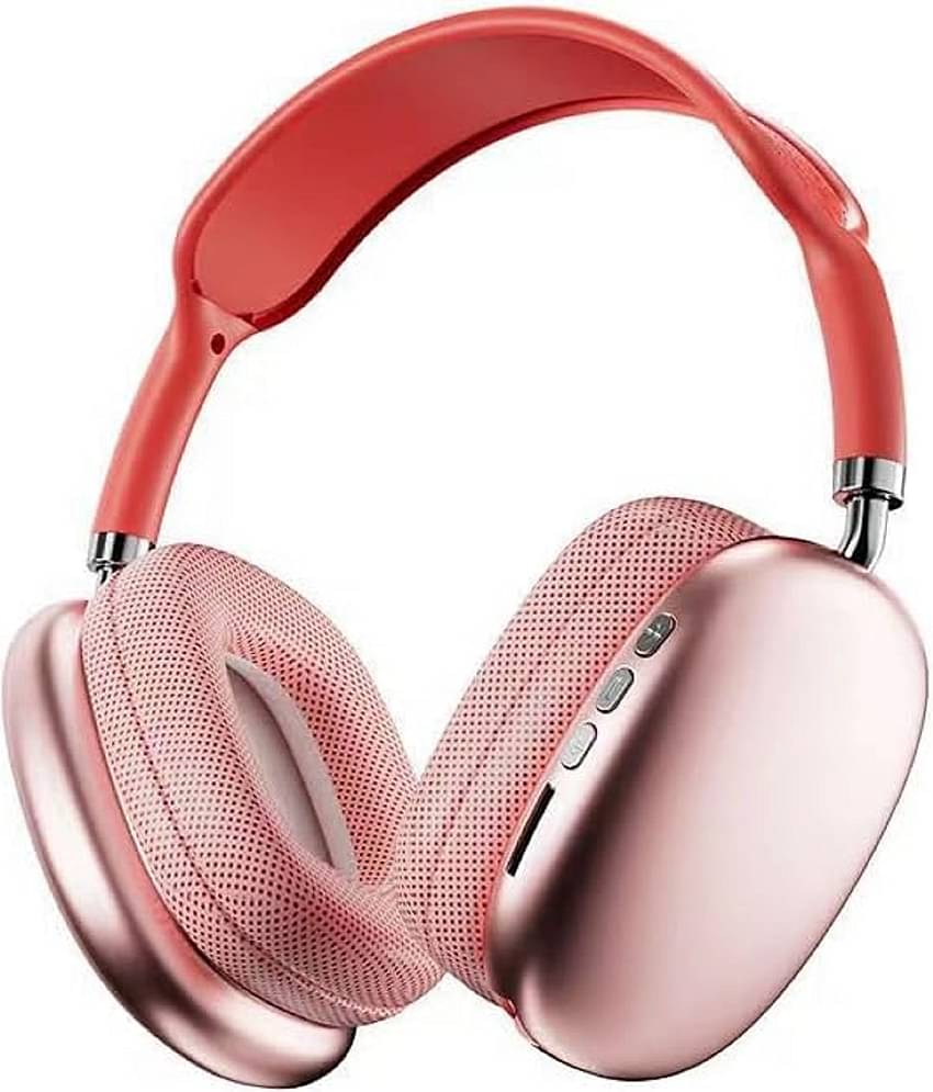 Life Like P9 3.5 mm Bluetooth Headphone Over Ear 8 Hours Playback Active Noise cancellation IPX4(Splash & Sweat Proof) Pink