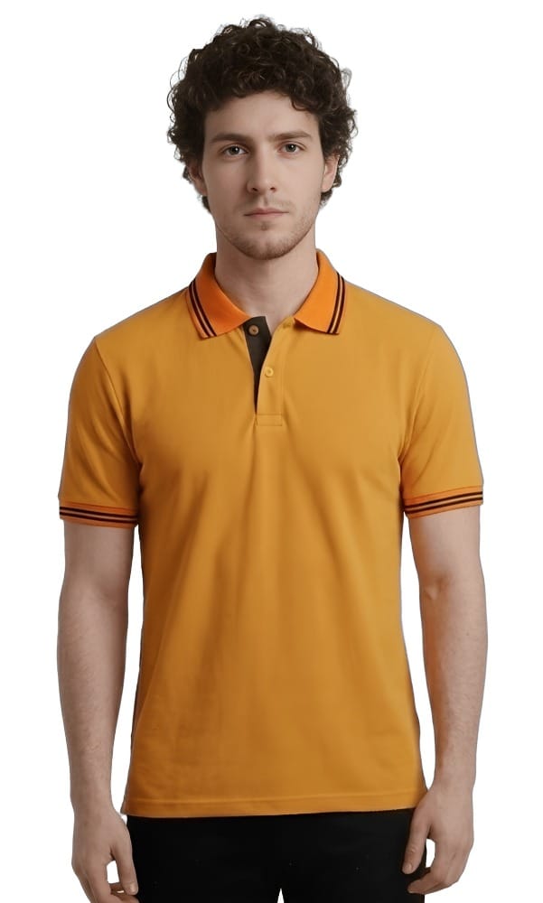 Premium Contrast Collar Polo T shirt