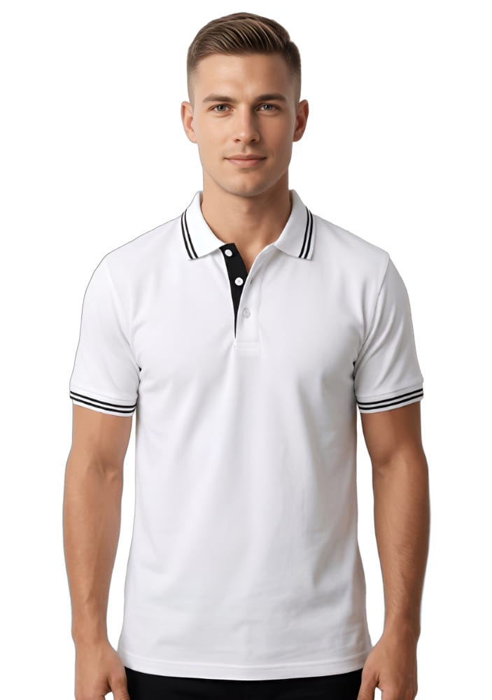 Premium Contrast Collar Polo T shirt