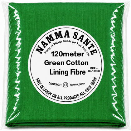 Green Cotton Lining Fabric, Hara Cotton Lining Kapda, Hara Astar Kapda, Green Cotton Inner Fabric, Green Cotton Lining Cloth 120meter 