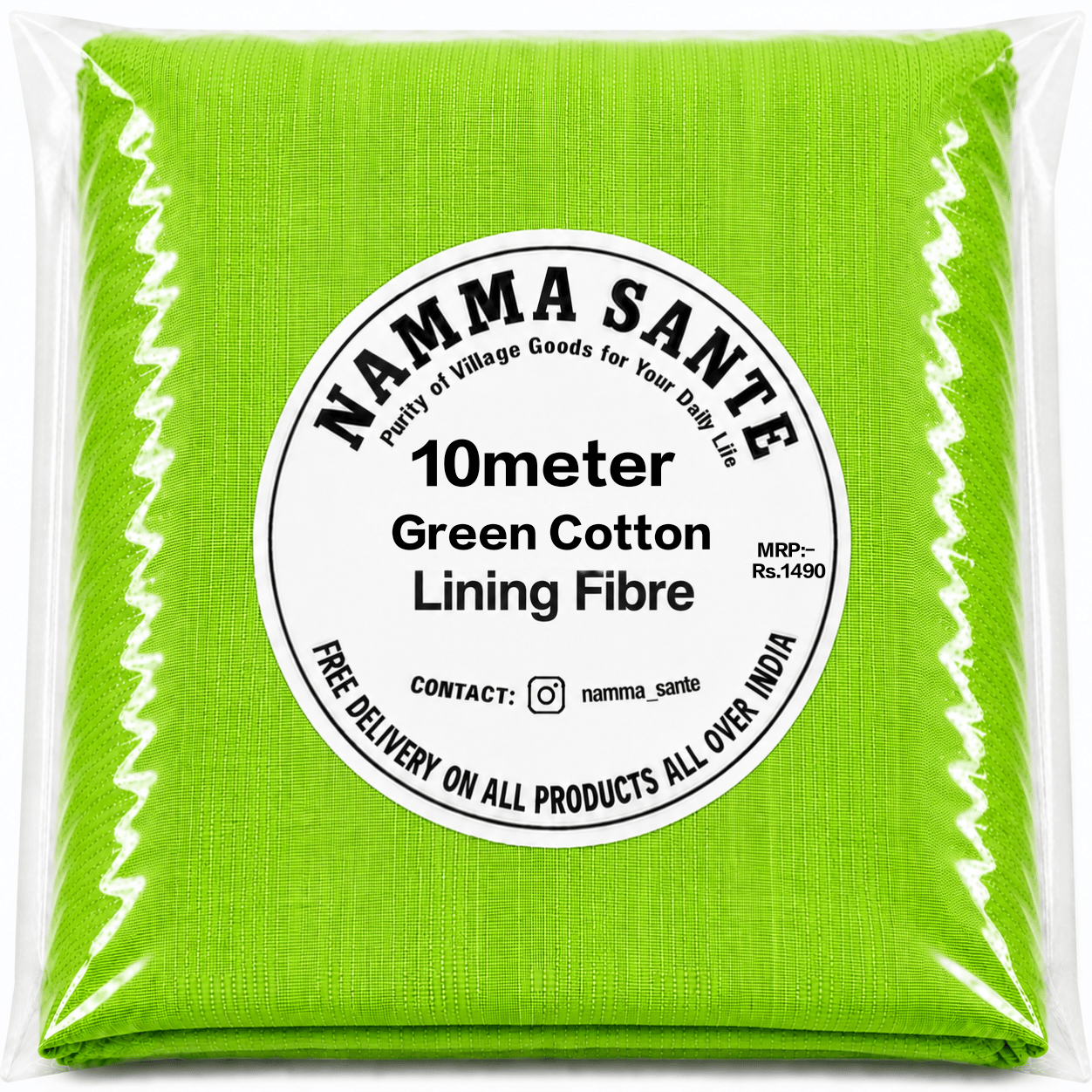 Green Cotton Lining Fabric, Hara Cotton Lining Kapda, Hara Astar Kapda, Green Cotton Inner Fabric, Green Cotton Lining Cloth 10meter