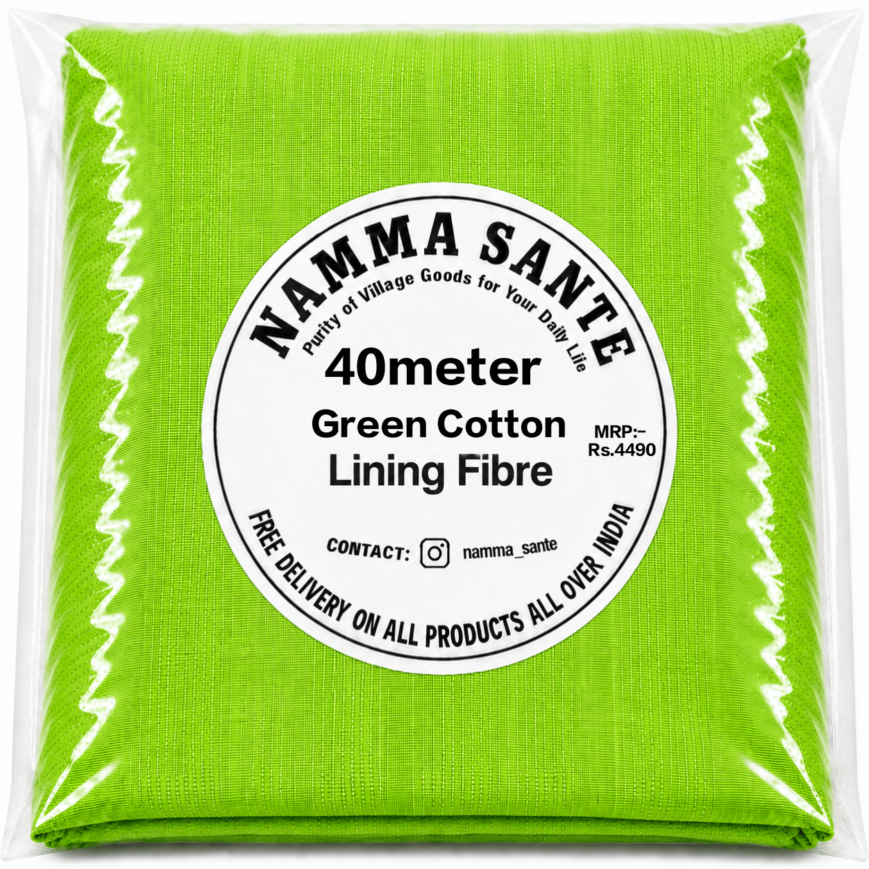 Green Cotton Lining Fabric, Hara Cotton Lining Kapda, Hara Astar Kapda, Green Cotton Inner Fabric, Green Cotton Lining Cloth 40meter 