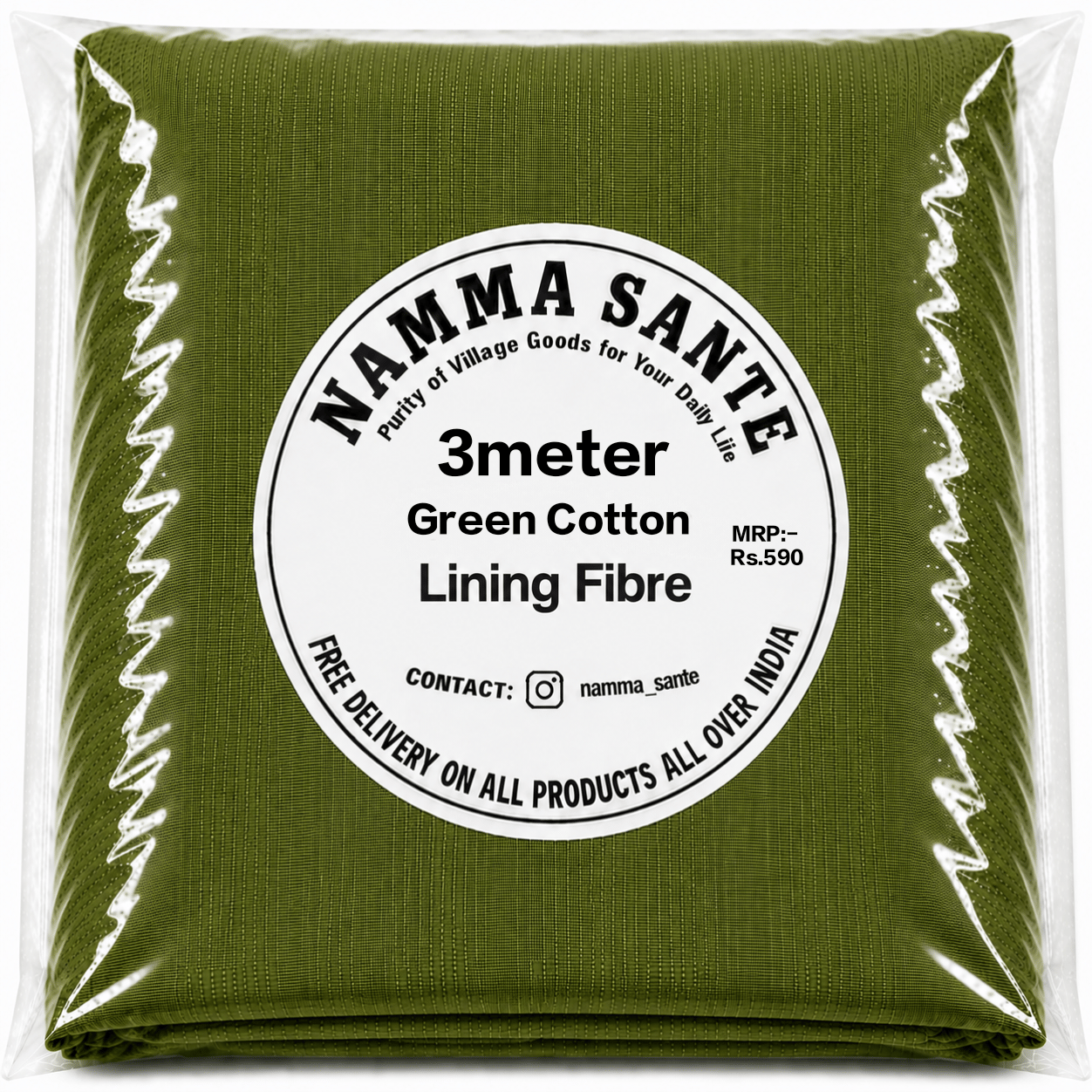 Green Cotton Lining Fabric, Hara Cotton Lining Kapda, Hara Astar Kapda, Green Cotton Inner Fabric, Green Cotton Lining Cloth 3meter 