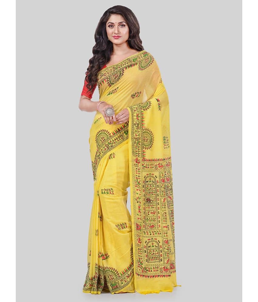 Desh Bidesh Cotton Printed Saree With Unstitched Blouse Piece ( Multicolour )