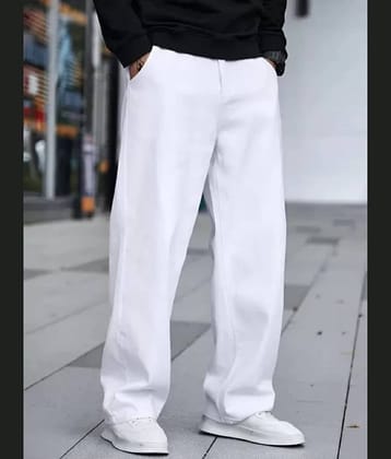 Gazal Fashions Clean Look Men's Jeans - White ( Pack of 1 )