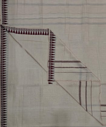 Beige Sambalpuri Handwoven Cotton Joda SFCJOD2366