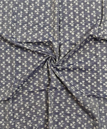 2.5m Gray Sambalpuri Handwoven Single Ikat Shirting Materials SFCSHI2300