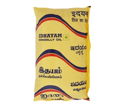 Idhayam Gingelly Oil | Sesame Oil Kolhu/Kacchi Ghani/Mara Chekku/Ganuga 1L Pouch