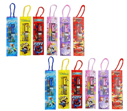 10 PCS Kids Stationery Gift Set – Return Gift Box with Pencils, Eraser, Sharpener & Ruler - Stationery | Buy online on ZillyBuy