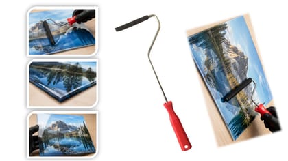 MD Style Photo Lamination Roller for Epoxy Polymer Resin – Professional Air Bubble-Free Roller for Photos, PVC Labels, Posters, Artwork, Certificates & DIY Resin Projects 12 x 100 MM