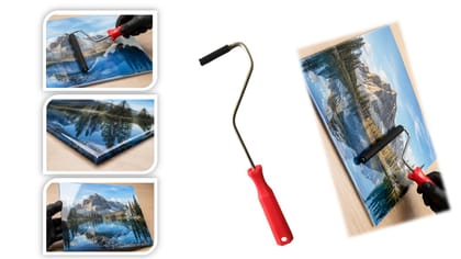 MD Style Photo Lamination Roller for Epoxy Polymer Resin – Professional Air Bubble-Free Roller for Photos, PVC Labels, Posters, Artwork, Certificates & DIY Resin Projects 12 x 50 MM