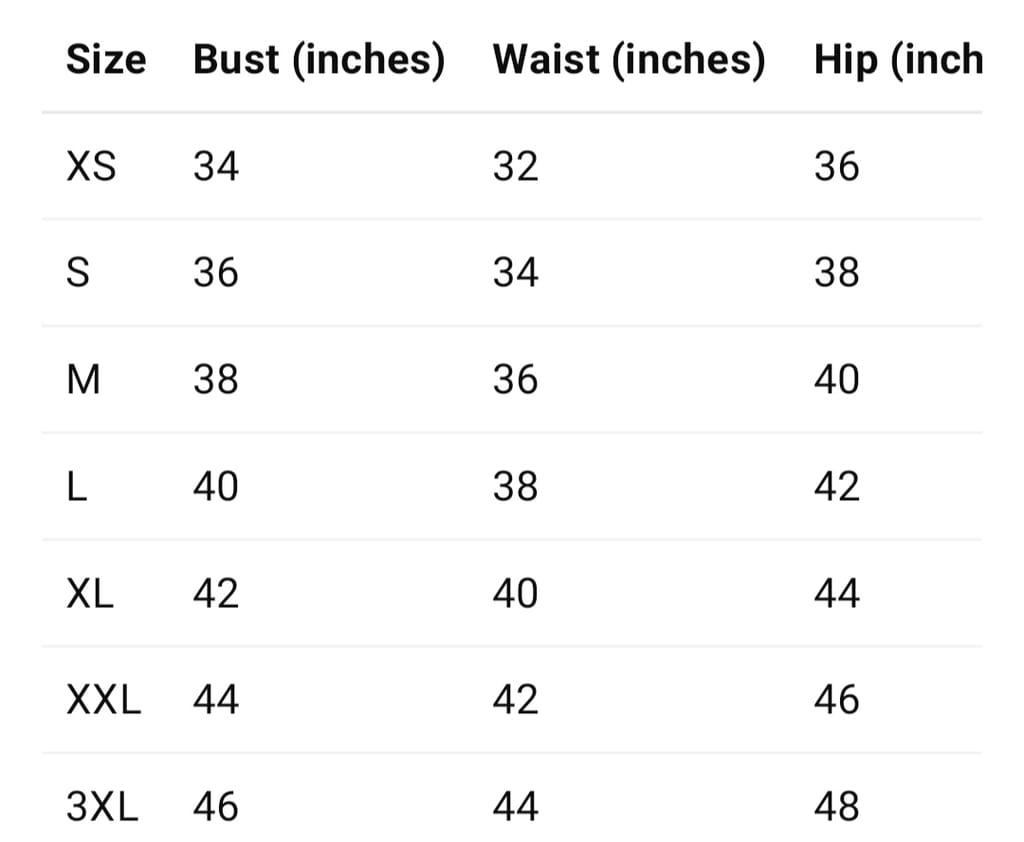 Size Guide