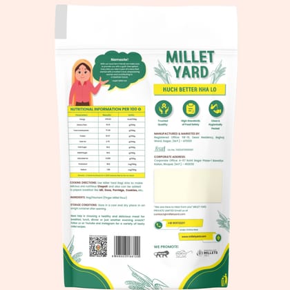 MILLET YARD Ragi Flour | Ragi Atta 500gms MILLET YARD Ragi Flour | Ragi Atta 500gms
