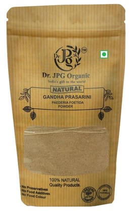 Dr. JPG Organic herbals Gandha Prasarini Powder Natural | Paederia Foetida| 100g | ISO & GMP Certified. (Pack Of 1)