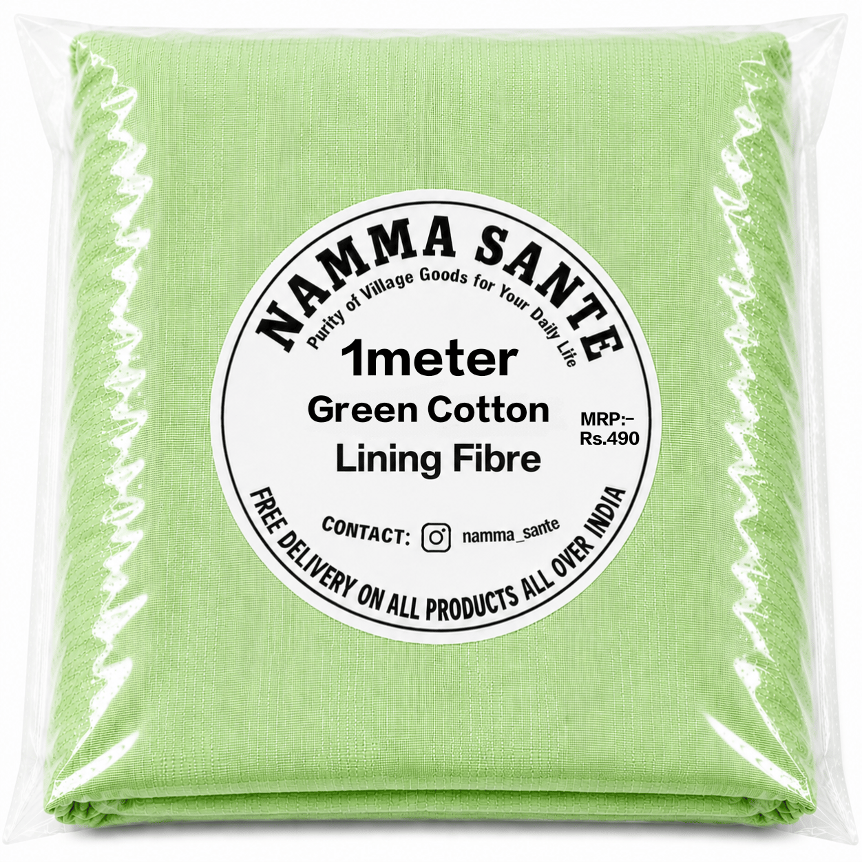 Green Cotton Lining Fabric, Hara Cotton Lining Kapda, Hara Astar Kapda, Green Cotton Inner Fabric, Green Cotton Lining Cloth 1meter 