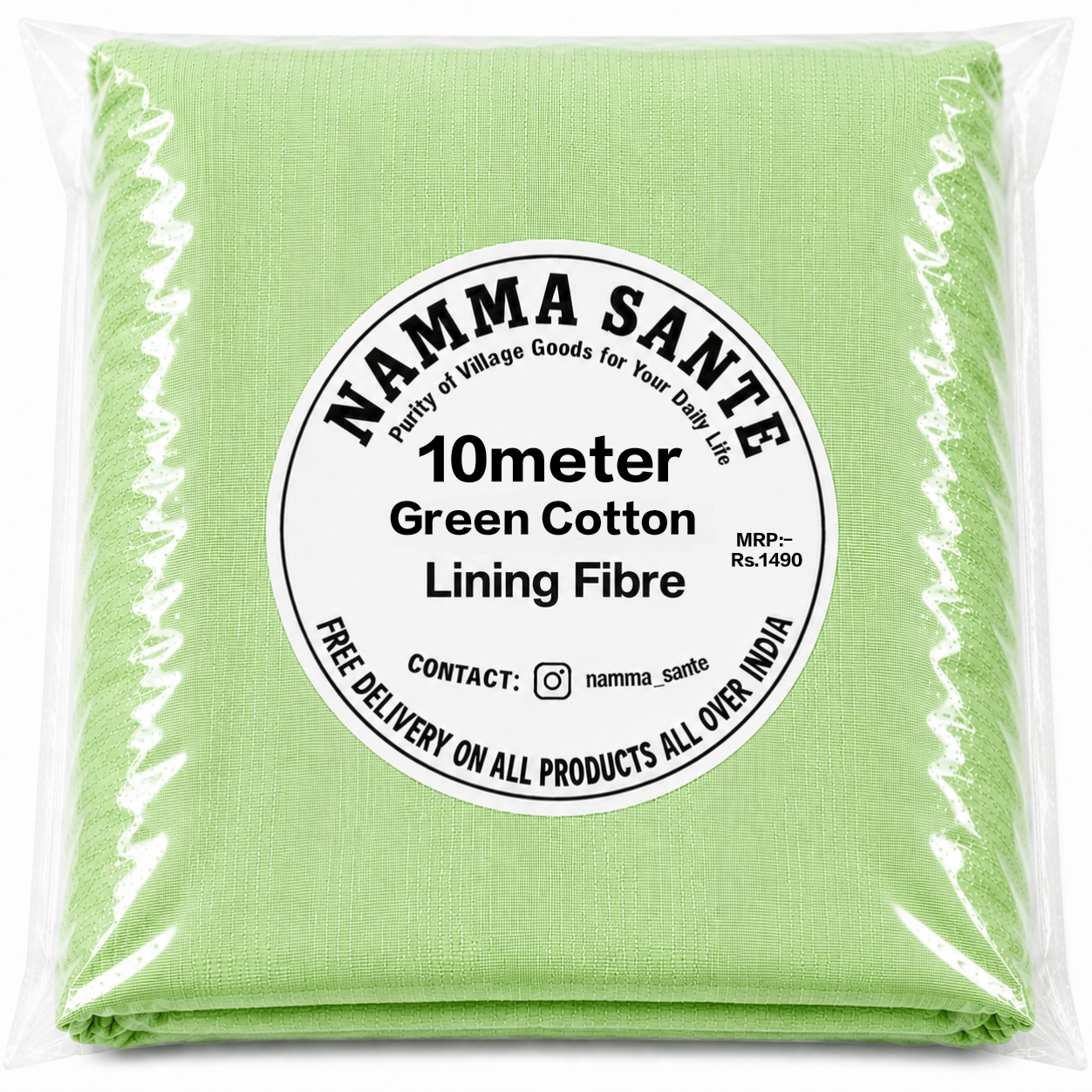 Green Cotton Lining Fabric, Hara Cotton Lining Kapda, Hara Astar Kapda, Green Cotton Inner Fabric, Green Cotton Lining Cloth 10meter