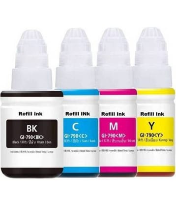 zokio Gi-790 G2010 Multicolor Pack of 4 Cartridge for 790 INK G1000 , G1010 , G1100 , G2000 , G2002 , G2010 , G2012 , G2100 , G3000 , G3010