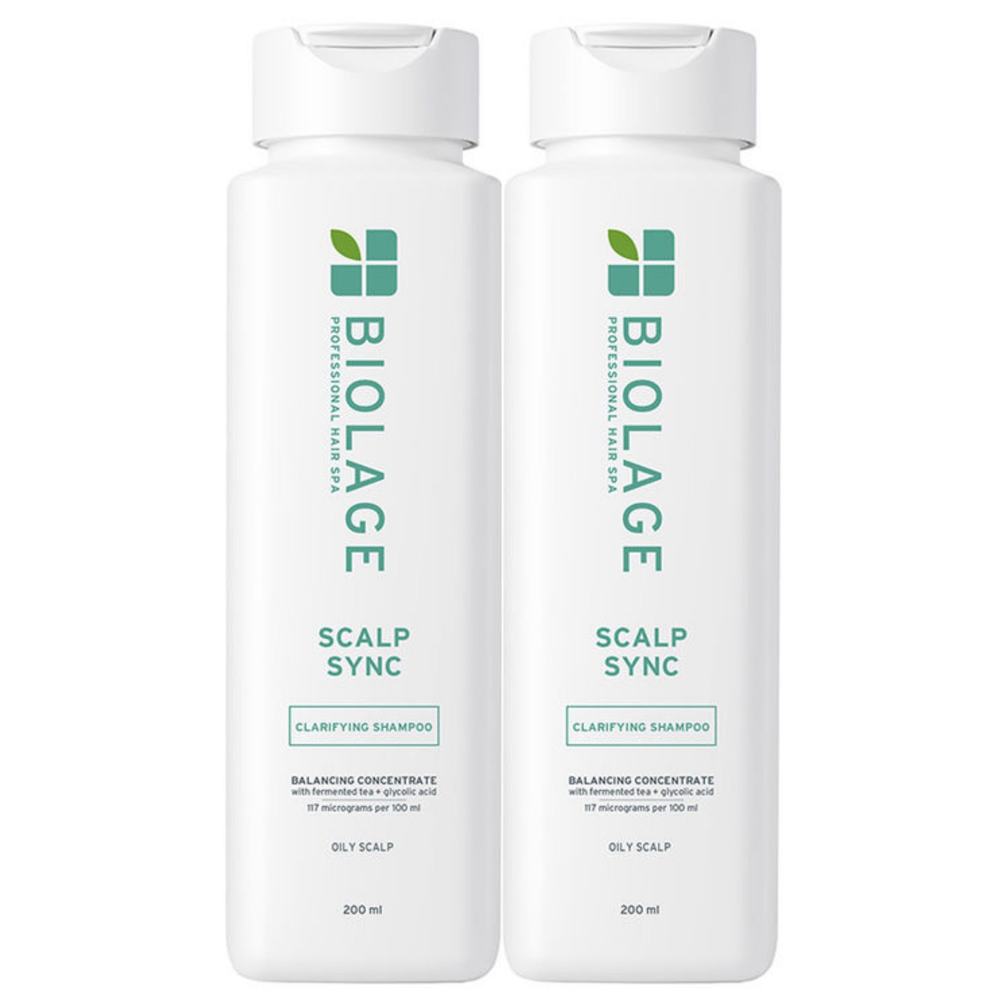 Matrix Biolage Scalp Sync Clarifying Shampoo For 72Hr Soothed & Hydrated Scalp With Glycolic Acid (200ml each) Pack of 2