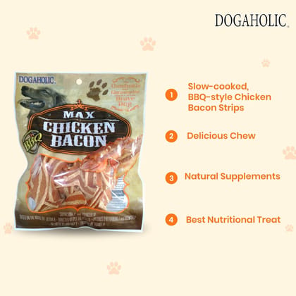 Dogaholic Max Chicken Bacon Noodles, 130 Gms (BBQ Flavour)(1282)