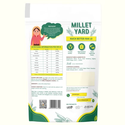 MILLET YARD Jowar Atta | Jowar Flour 500 Gms MILLET YARD Jowar Atta | Jowar Flour 500 Gms