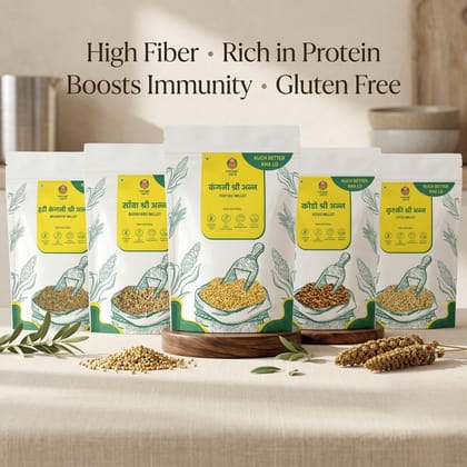 5 Positive Millets Combo – Wholesome Grain Pack 500gm 5 Positive Millets Combo – Wholesome Grain Pack 500gm