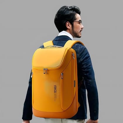 Red Lemon BANGE Captain 30L Business Smart Waterproof Backpack fit Upto 15.6 Inch Laptop Backpack with USB&Type-C Charging Port,Travel Durable Backpack for Men and Women (Sporty Yellow)