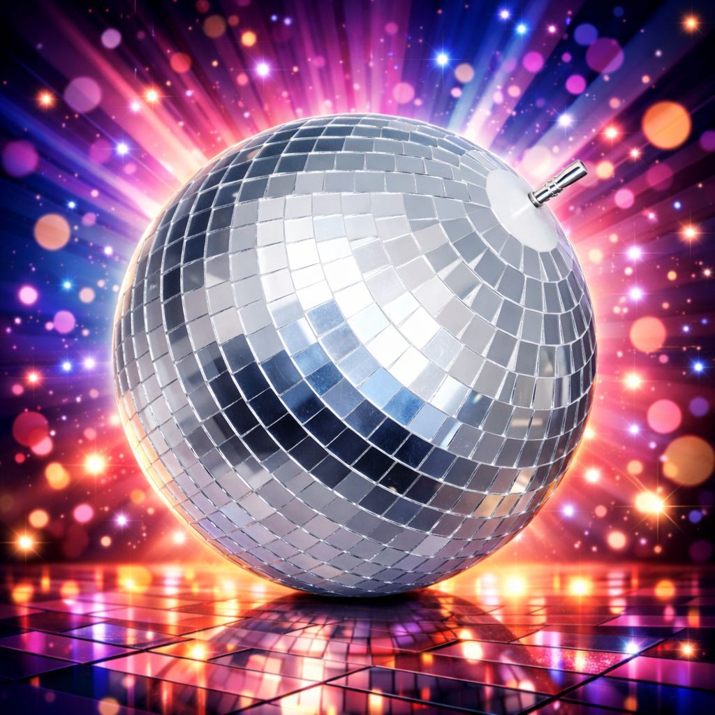 SPARKWORLD 12-Inch Disco Mirror Ball | Hanging Rotating Reflective Party Ball for DJ Lights, Weddings, Clubs & Home Decoration | Colour: 12 Inch